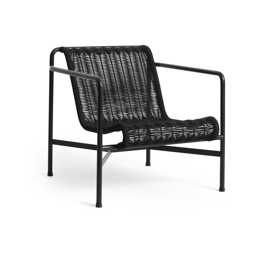 Palissade Cord Low loungefåtölj, Anthracite