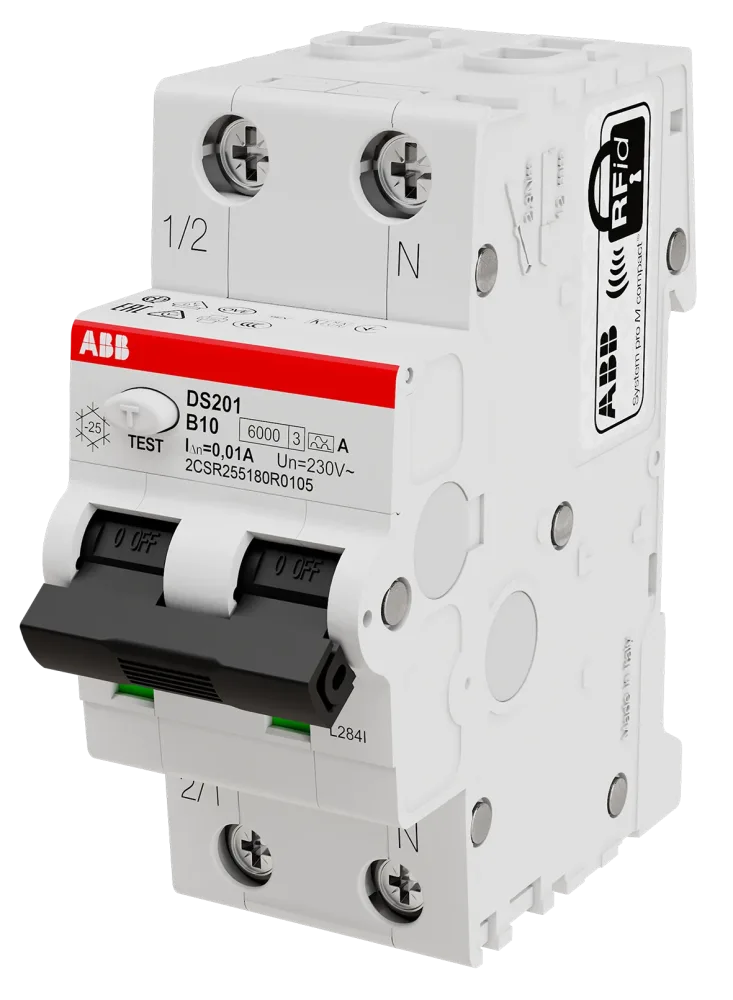 ABB 2CSR255180R3165 Personskyddsautomat 6kA, B-karakteristik, typ A DS201 B16 A300 - Bild 2