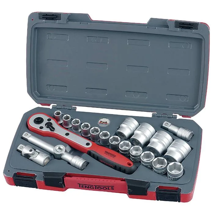 Teng Tools T1221-6 Hylsnyckelsats 6-kant, 21 delar