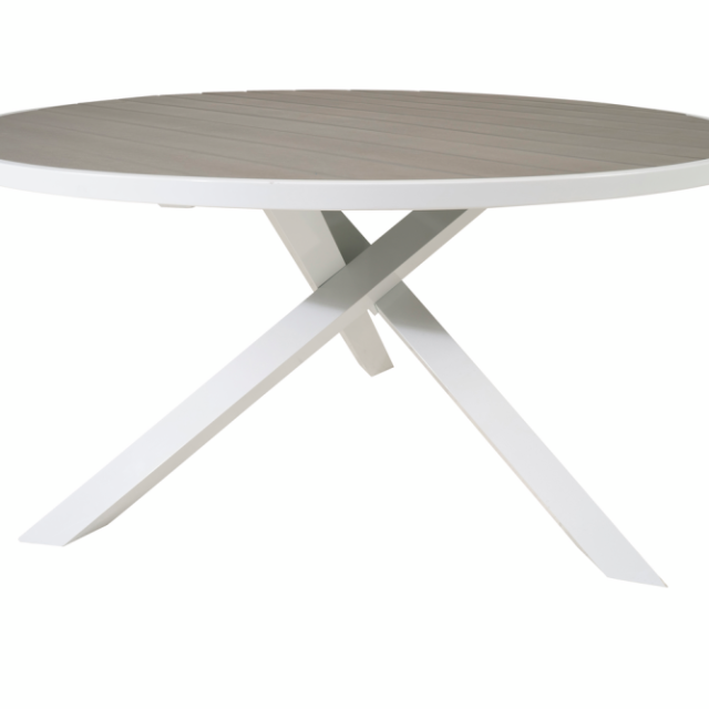 RUNTBORD CELLO PARMI,VIT/GRÅ, 140 CM