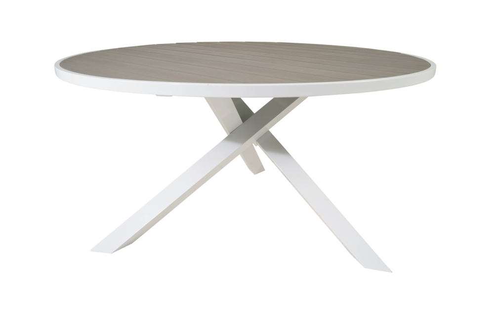 RUNTBORD CELLO PARMI,VIT/GRÅ, 140 CM