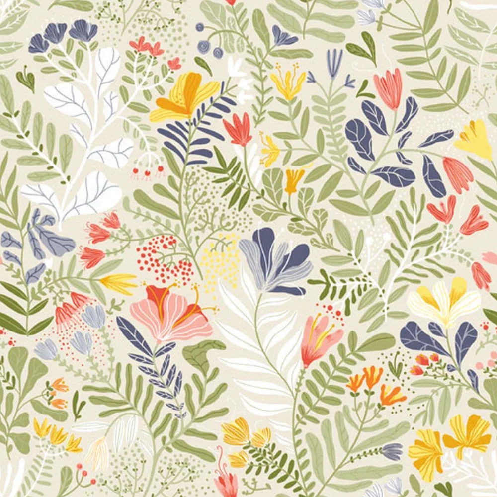 Lina Brittsommar 55011 Beige Tapet - Midbec | Stuvbutiken
