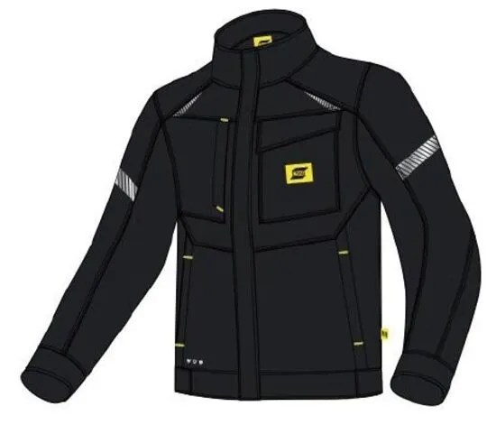 ESAB MW2000 Svetsjacka med flamskydd, svart, stretch 5XL