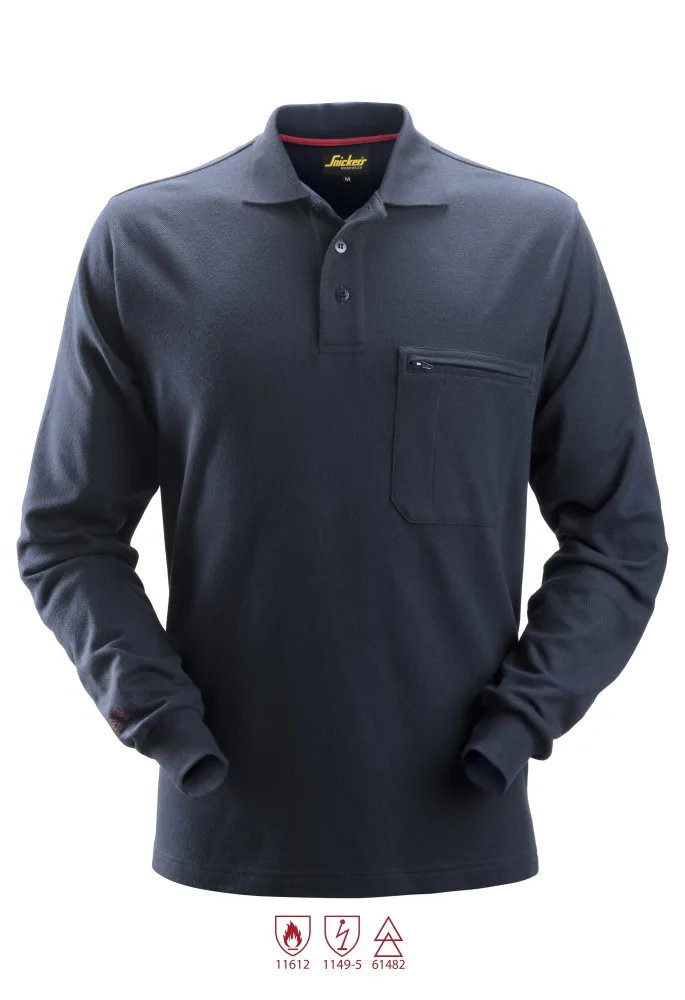Snickers Workwear 2660 ProtecWork Pikétröja marinblå, långärmad L