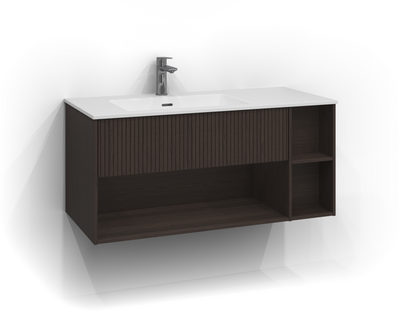 TVÄTTSTÄLLSSKÅP SVEDBERGS EPOS RAND BRUN ASK 1LÅD ÖPPEN 100X45,3X45CM VÄ