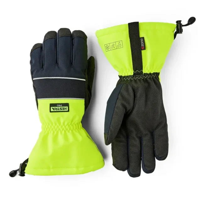 Hestra Pro Alba Czone Vinterhandske high-vis gul/svart 7