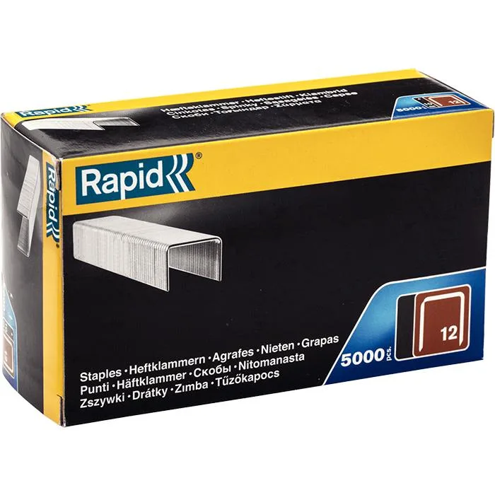 Rapid Nr 12 Bredtrådsklammer 10 mm, 5000-pack