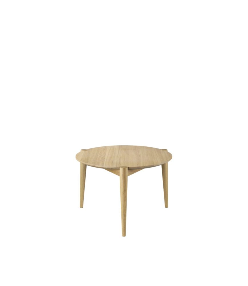 D102 Søs soffbord Ø55 cm, Oak nature lacquered