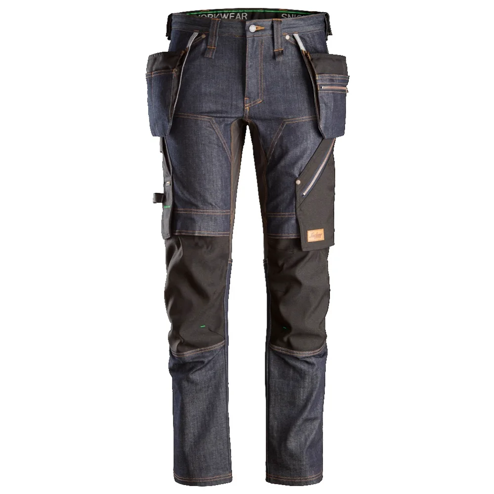 Snickers Workwear 6955 FlexiWork Arbetsbyxa denim/svart 46