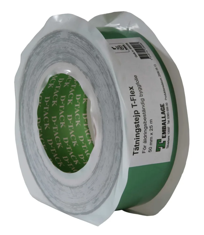 TECCA T-Flex Tätningstejp 60 mm x 25 m (slitsad)