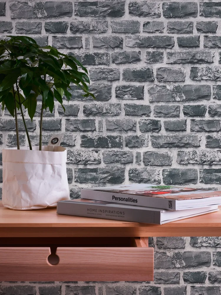 Living Walls Best of Wood´n Stone III T1404 Tapet Vit/grå