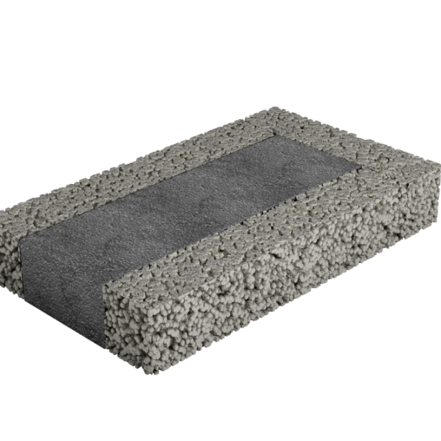 ISOLERBLOCK FINJA E P H/A 350X95X590, AVSLUT 350X95X590