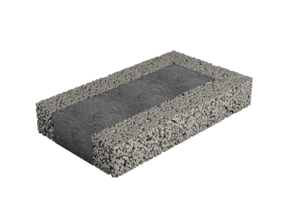 ISOLERBLOCK FINJA E P H/A 350X95X590, AVSLUT 350X95X590