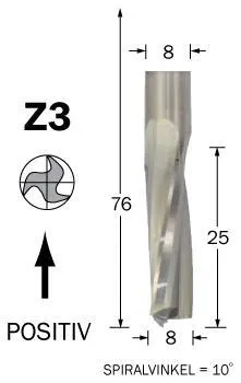 Cobolt 60-473 Spiralfräs D=10, L=35, TL=76
