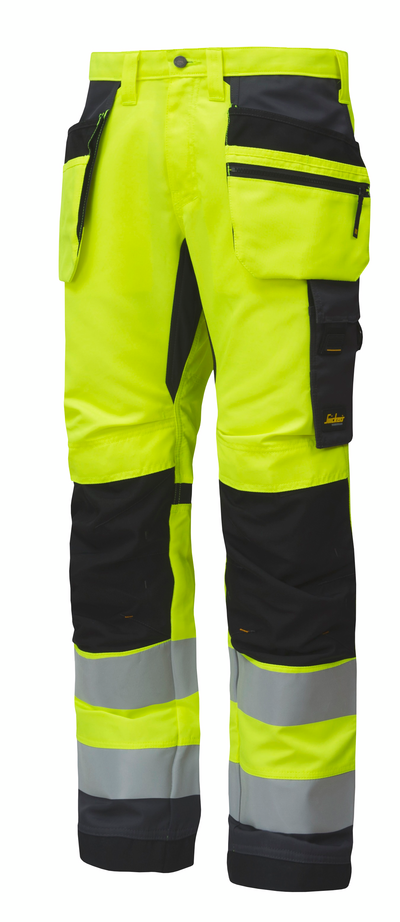 ARBETSBYXA SNICKERS WORKWEAR VARSEL AW HF KL2 48, VARSELGUL