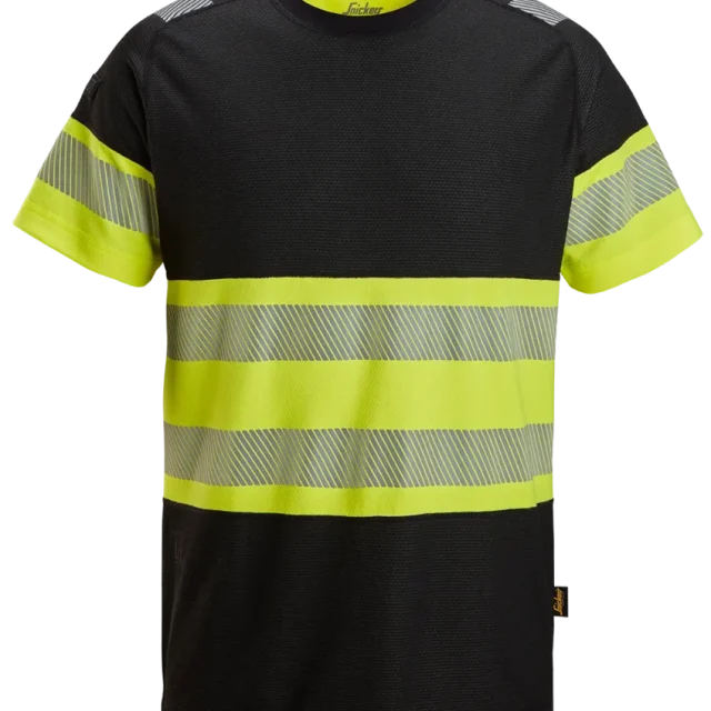 Snickers Workwear 2538 T-shirt varsel, svart/gul L