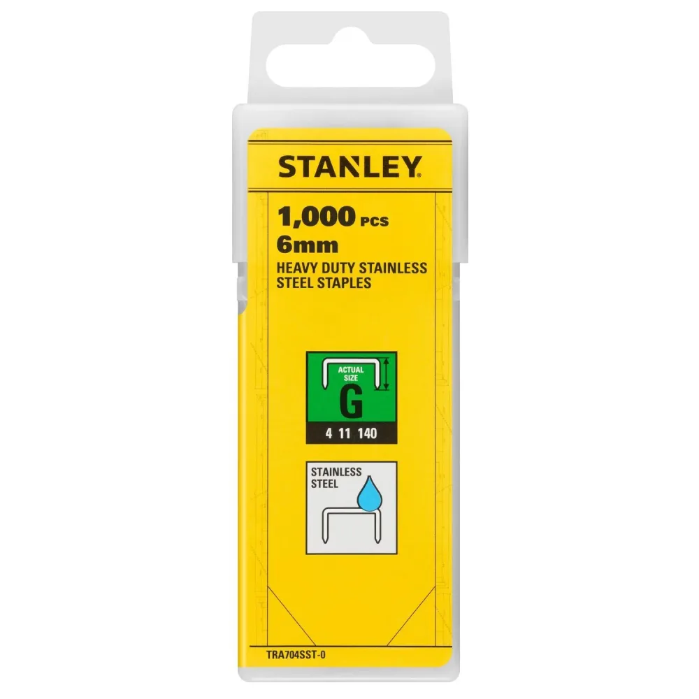 STANLEY TRA706SST-0 Häftklammer rostfri, 1000 st 10 mm