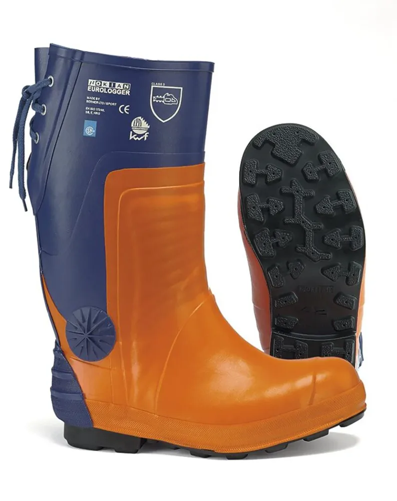 Nokian Euro Logger 3 Sågskyddsstövel orange/blå 47