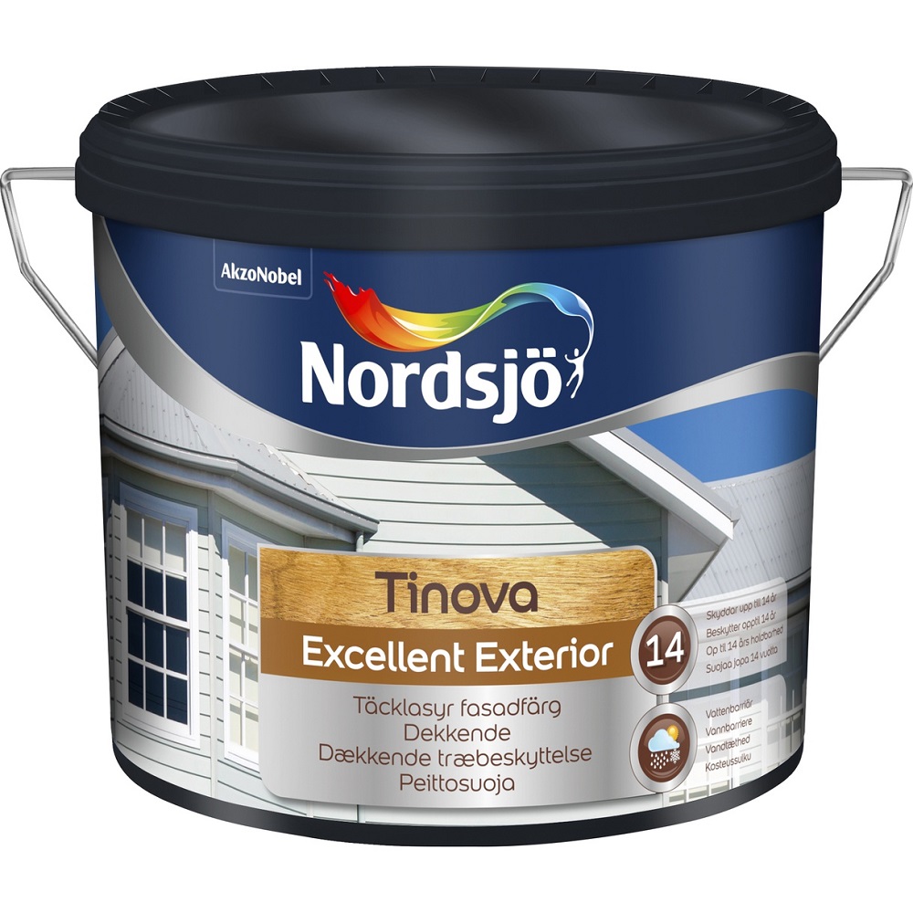 Fasadfärg Utomhus Tinova Excellent Vit 2,5 L