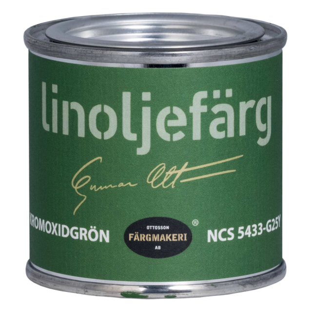 LINOLJEFÄRG OTTOSSON FÄRGMAKERI KROMOXIDGRÖN 0,1L