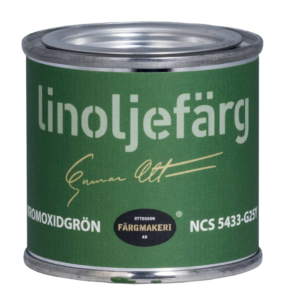 LINOLJEFÄRG OTTOSSON FÄRGMAKERI KROMOXIDGRÖN 0,1L