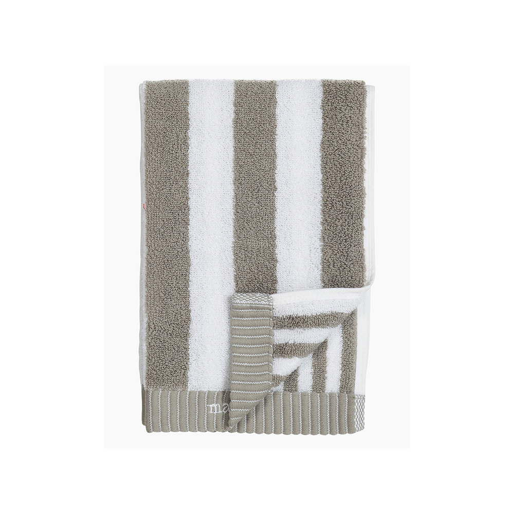 Kaksi Raitaa handduk white-grey, 30x50 cm