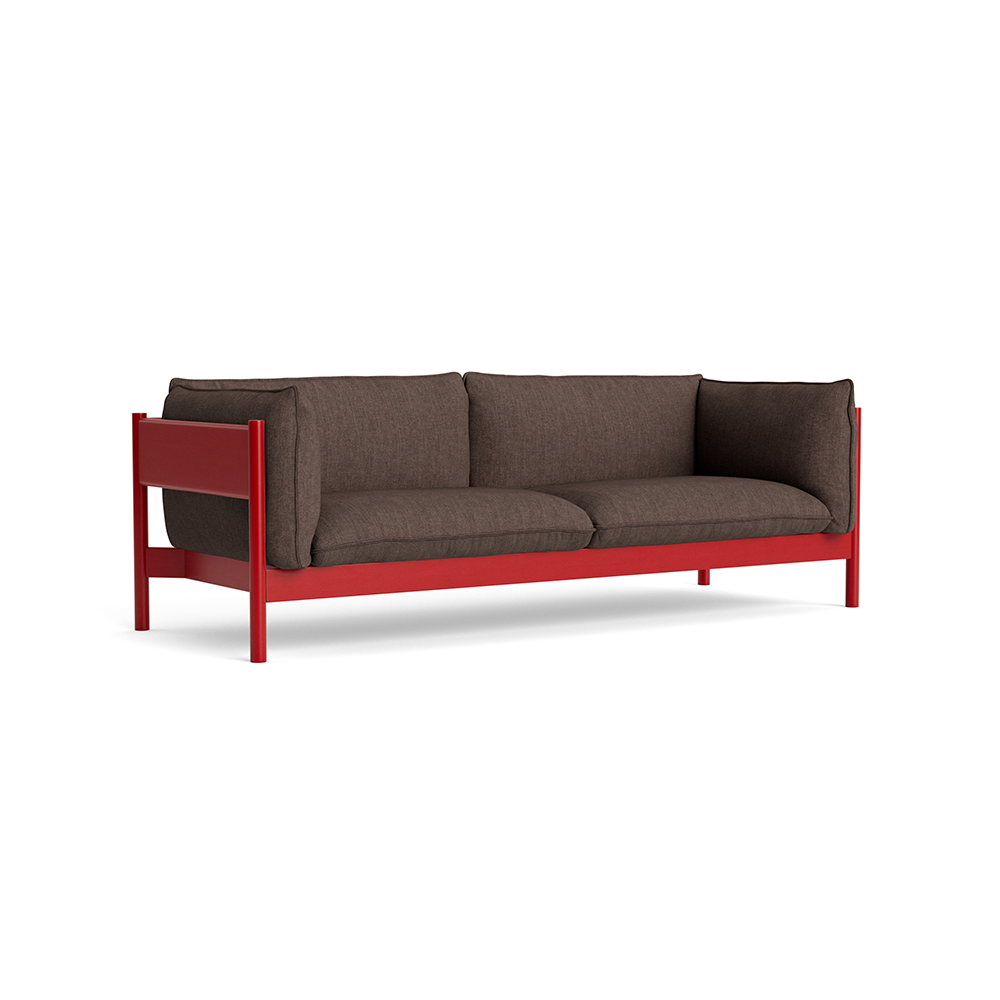 Arbour ECO 3-sits soffa, Brown melange-vinröd bok
