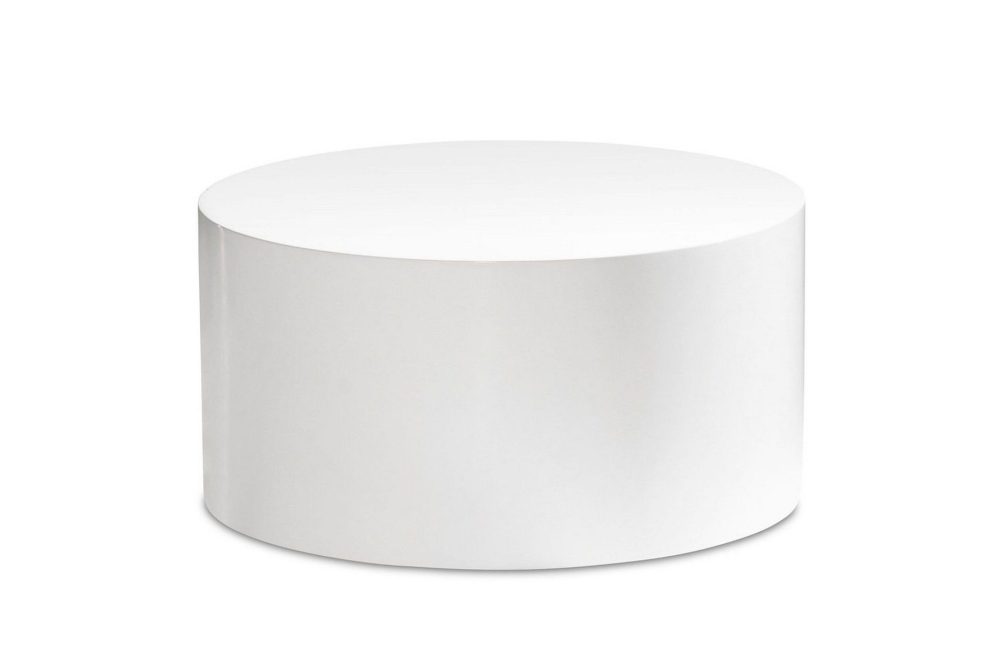 Soffbord Wohnling MONOBLOC rund 60 cm, modern stil Vit