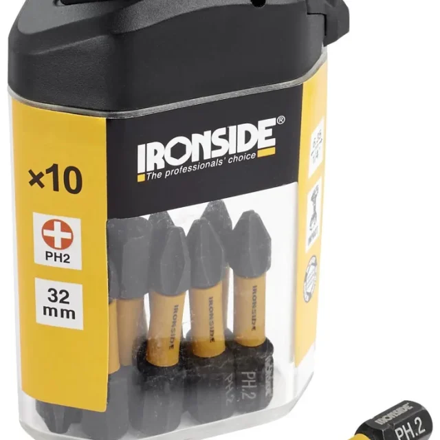 Ironside 201230 Kraftbits 32 mm, Pozidriv, 10-pack PZ2