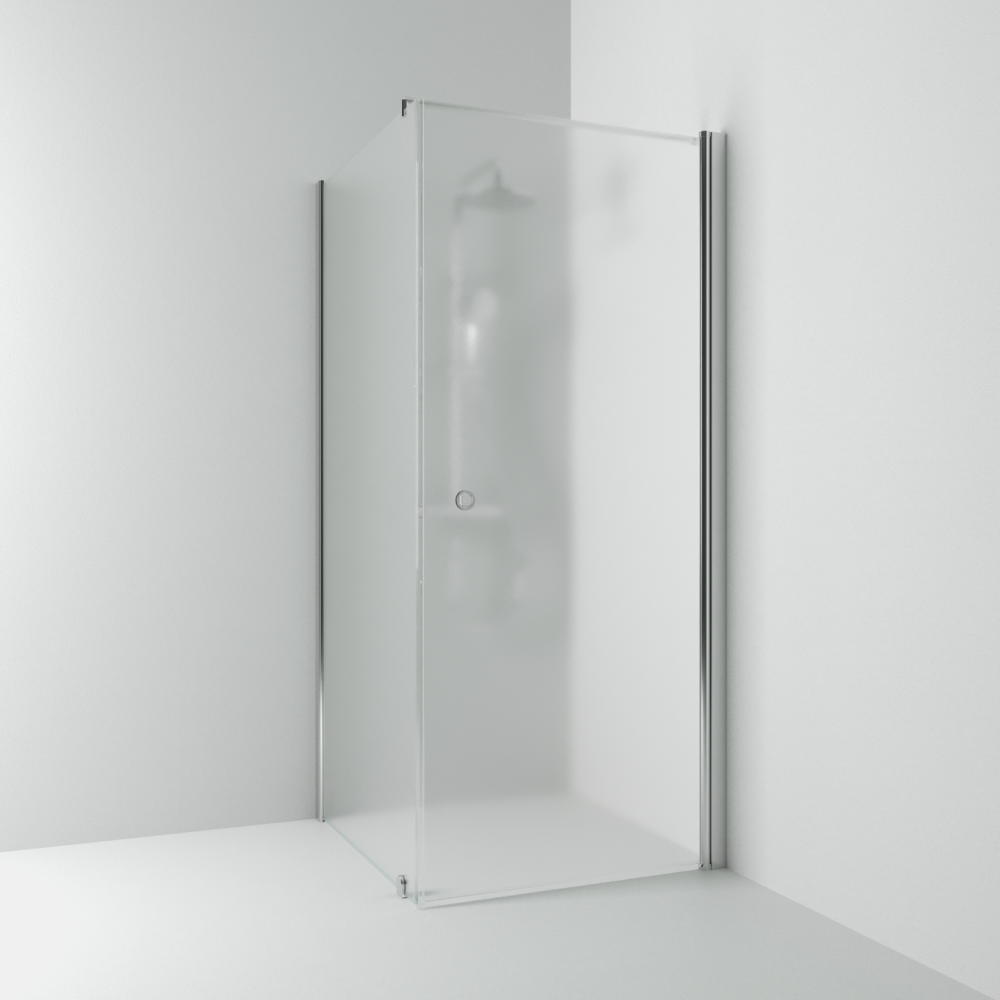 HÖRNDUSCH SVEDBERGS SKOGA RAK/FAST ALU BLANK FROST INTHT 100X198X73CM