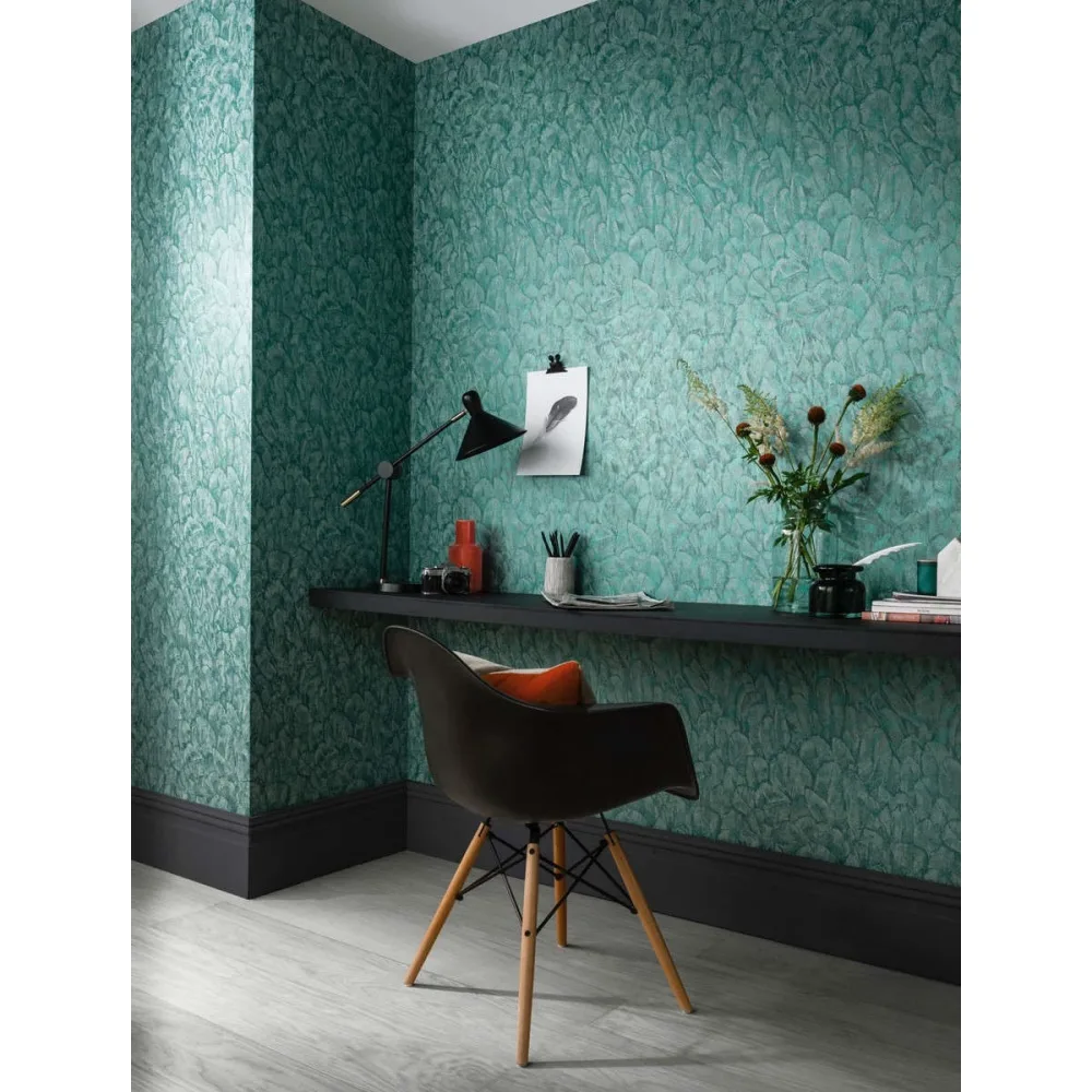 Aurora Tranquil Seafoam 1804-119-03 Turkos Tapet | Stuvbutiken - Bild 3