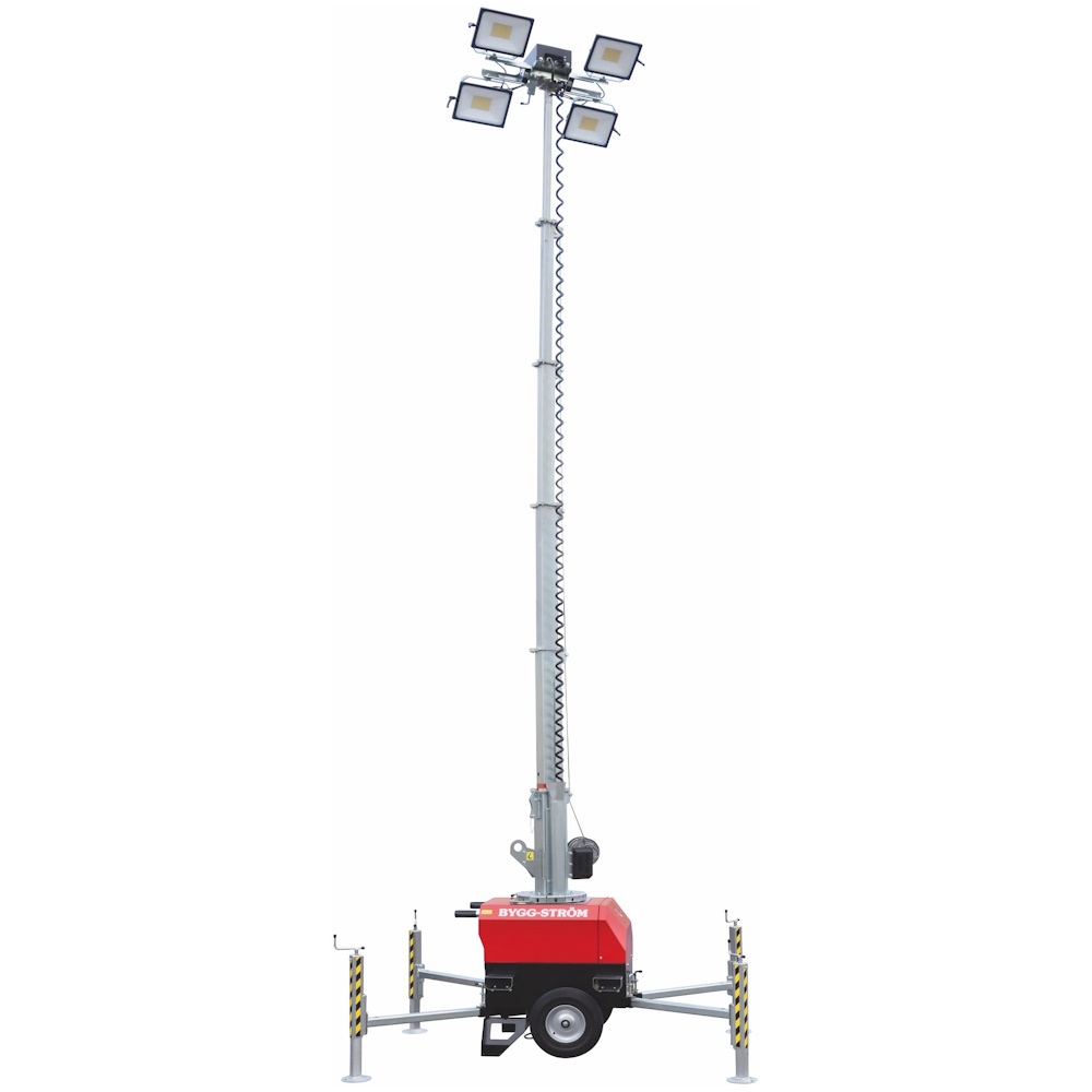Belysningsmast, 4x200W, Astrour, 7m, IP66, Bygg-Ström 7771536