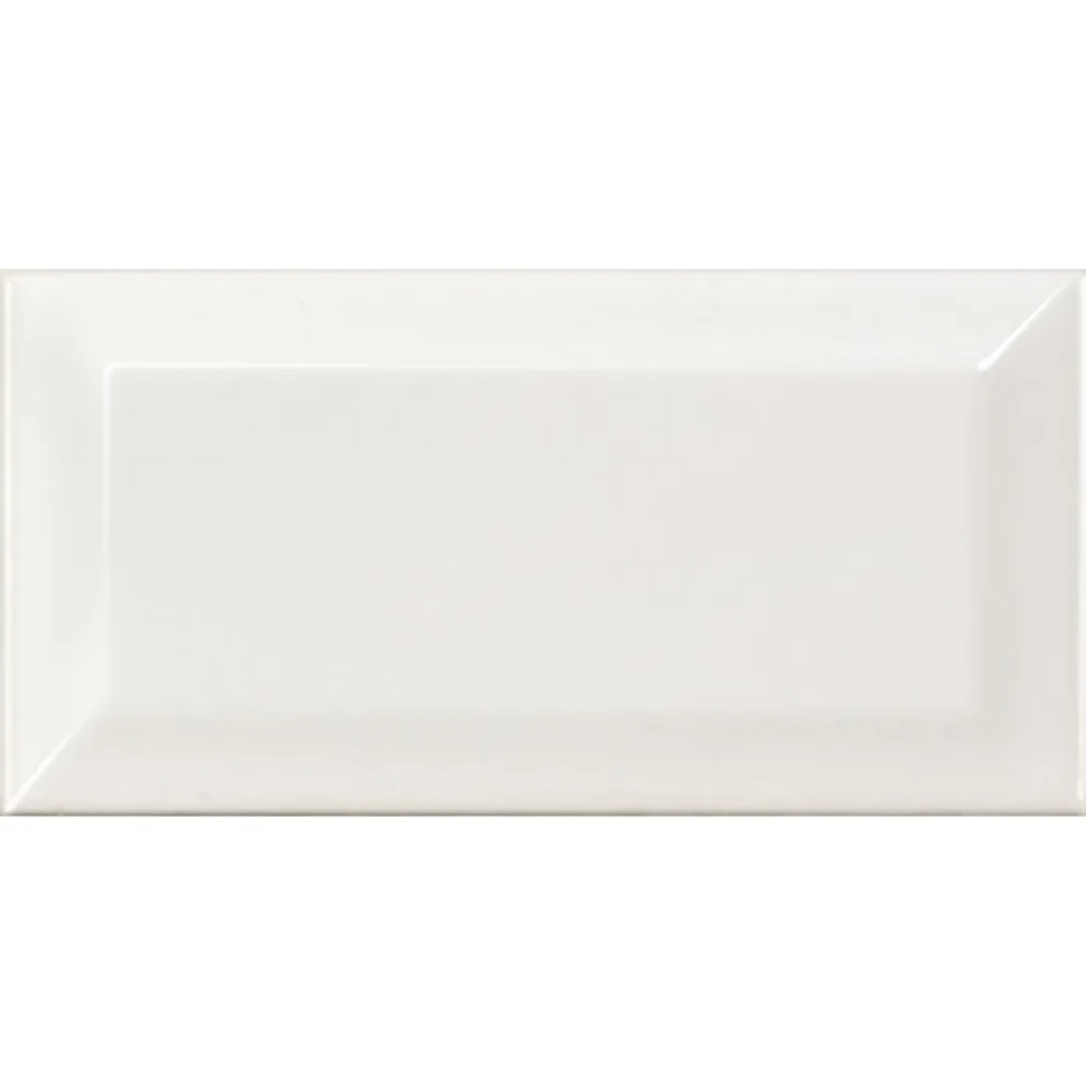 Kakel Blanco Biselado Brillo Vit, 7.5x15cm | Stuvbutiken