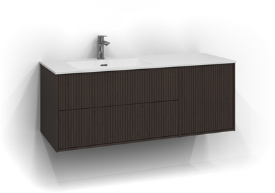 TVÄTTSTÄLLSSKÅP SVEDBERGS EPOS RAND BRUN ASK 2+1L ÖPPEN 120X45,3X45CM VÄ