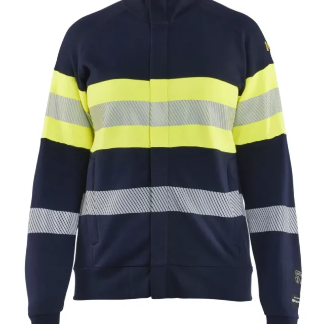 Blåkläder 347217628933L Tröja varsel, marinblå/gul, flamskydd L