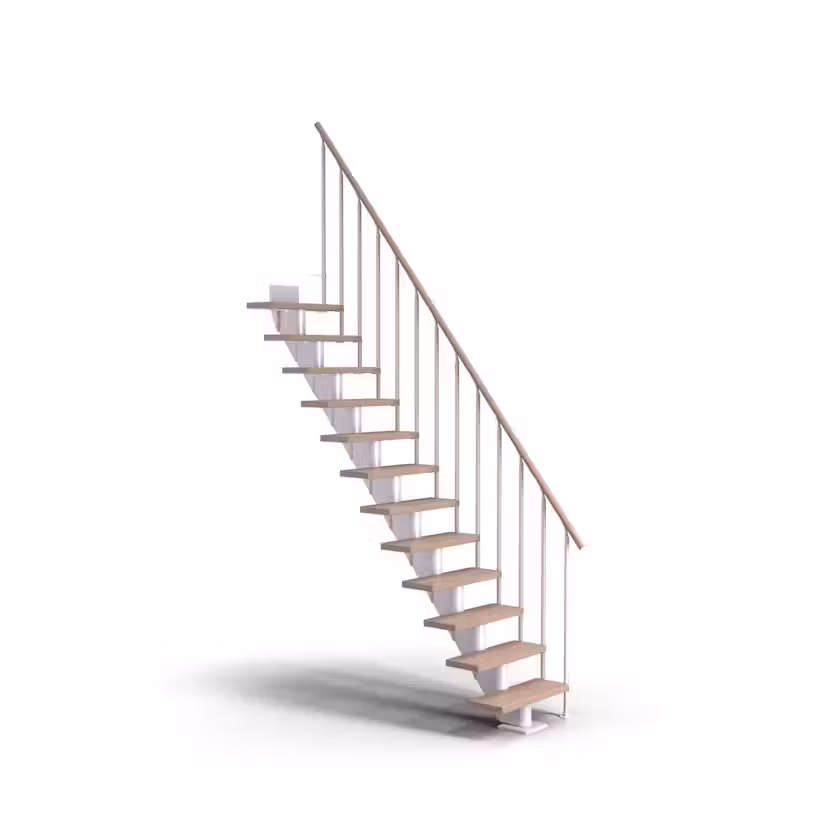 Spartrappa Dolle Frankfurt Ek Vit Oljad Rak Classic II Vit, LxB: 1820x790 mm