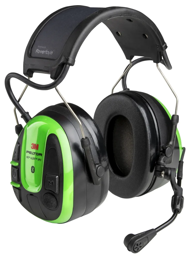 3M Peltor WS ALERT XPV Hörselskydd hjässbygel, solcellsladdning, Bluetooth MultiPoint