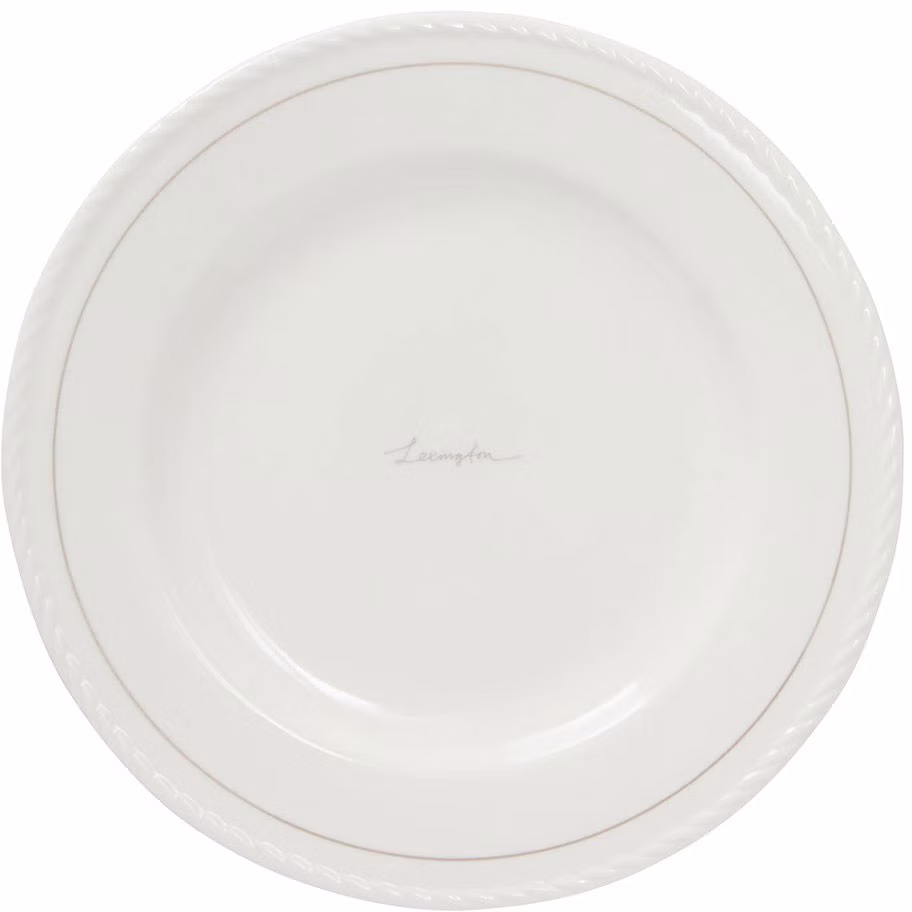 Lexington Porcelain Desserttallrik 22 cm 4-pack, Vit / Beige