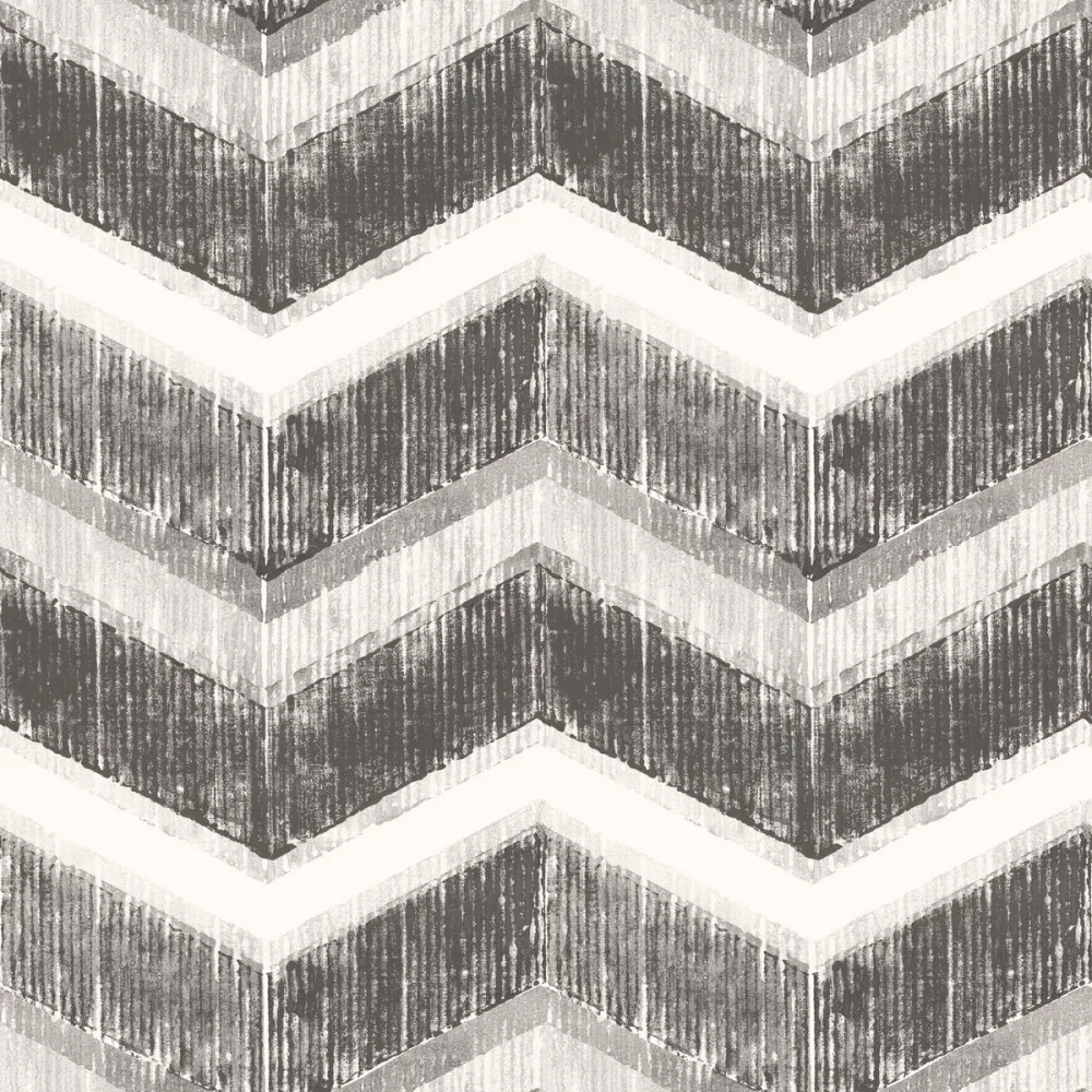 Celine Chevron Black 3801-81 Vit Tapet | Stuvbutiken - Bild 2