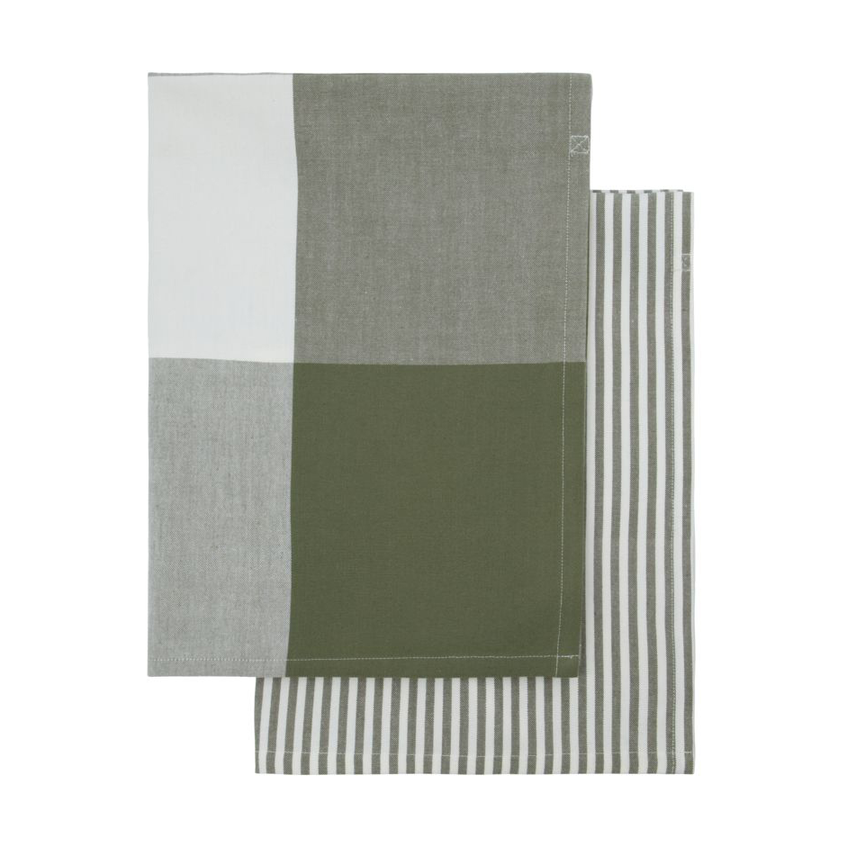 Cook kökshandduk 55x75 cm 2-pack, Olivgrön