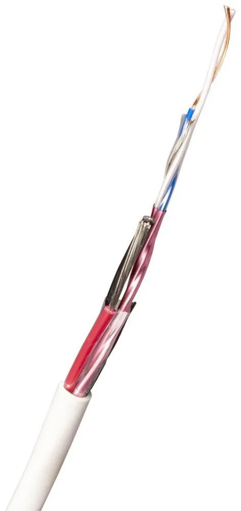 Nexans FLAQQBR Larmkabel 6.5 mm ytterdiameter, vit 500 m, bobin