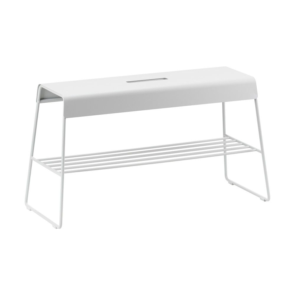A-bench outdoor bänk med hylla 45 cm, Soft Grey (grå)