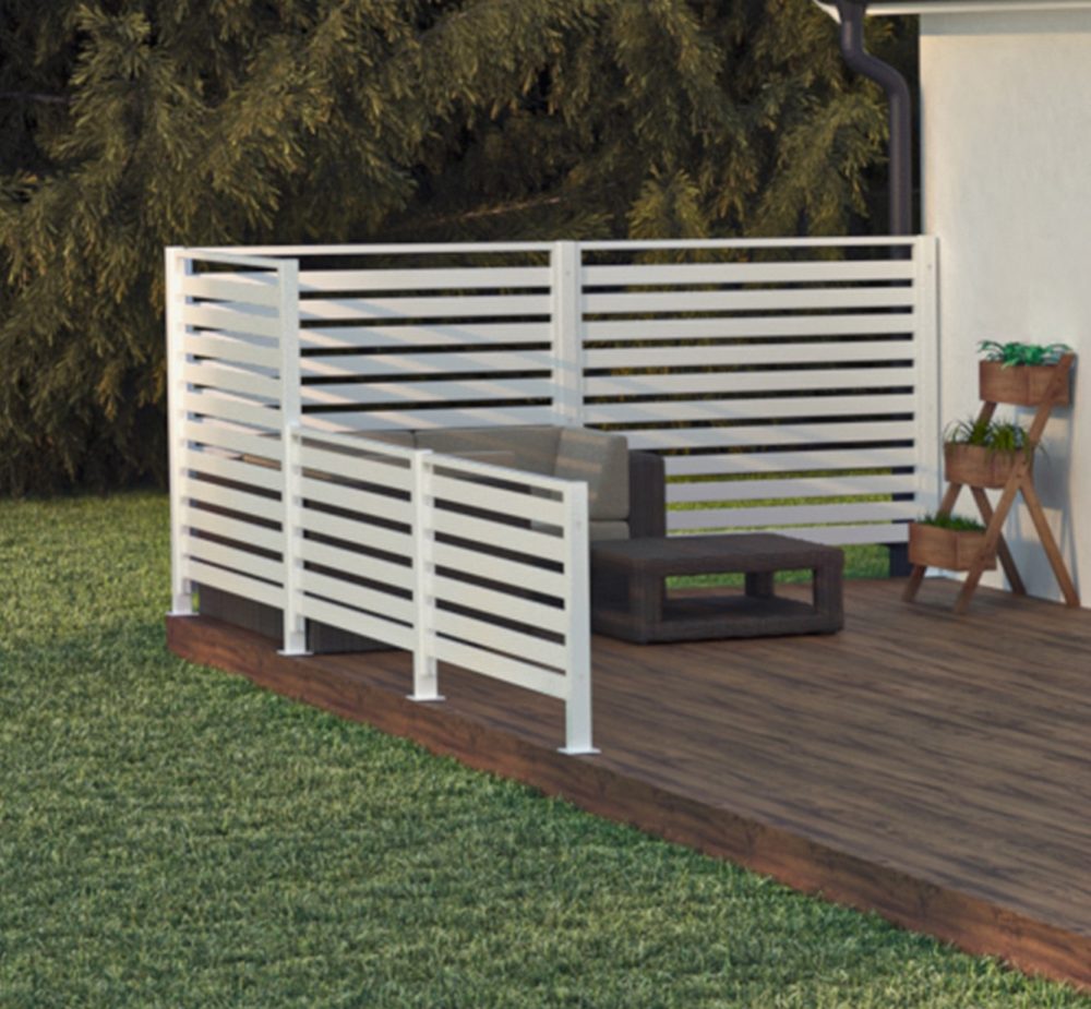 Skotte Garden Rand Aluminiumstaket Rand 180X160 cm Vit