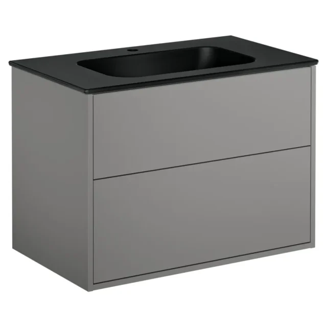 Gustavsberg Artic GB71ACVU60TL38 Kommodpaket askgrå/mattsvart, 60 cm, 2 lådor Askgrå/mattsvart
