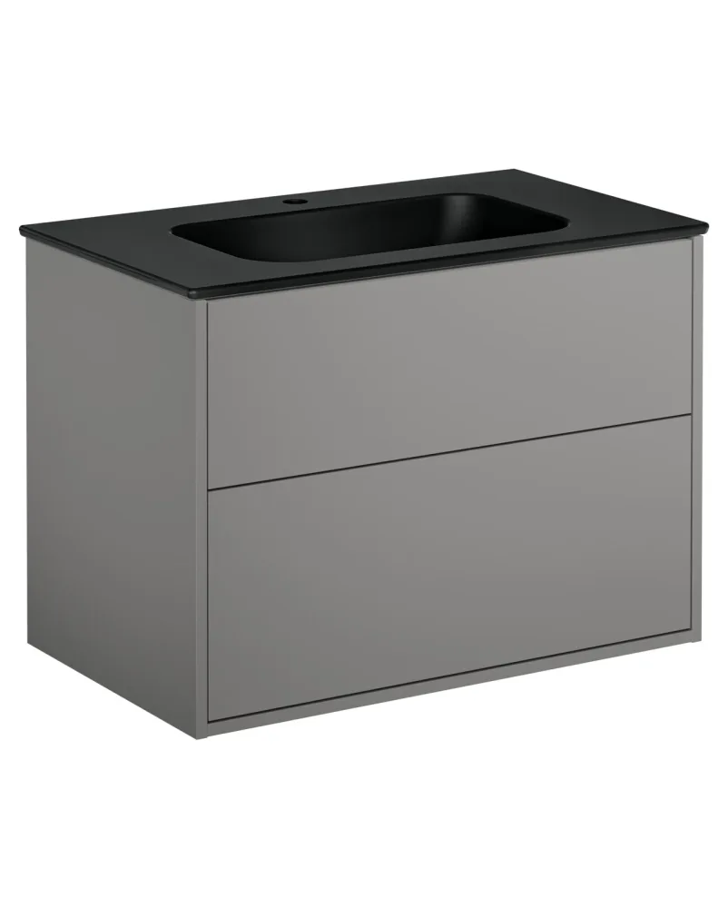Gustavsberg Artic GB71ACVU60TL38 Kommodpaket askgrå/mattsvart, 60 cm, 2 lådor Askgrå/mattsvart