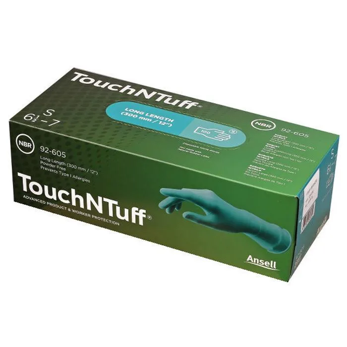 Ansell 92-605 Engångshandske Nitril, Opudrad, 100-pack 7,5-8