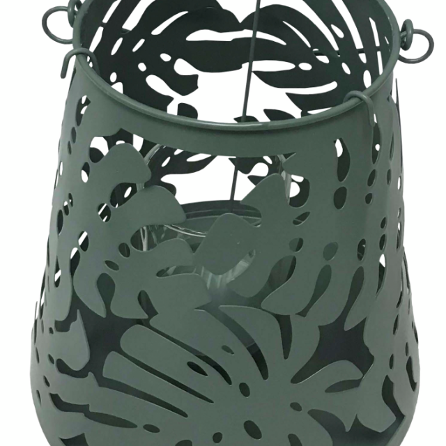 LYKTA CELLO MONSTERA METALL 21,5CM