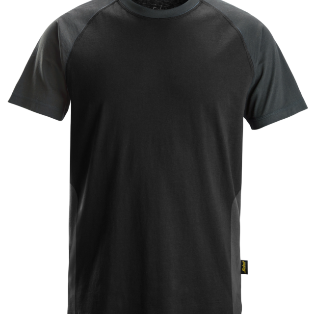T-SHIRT TVÅFÄRGAD SVART/STÅLGRÅ STL 5XL