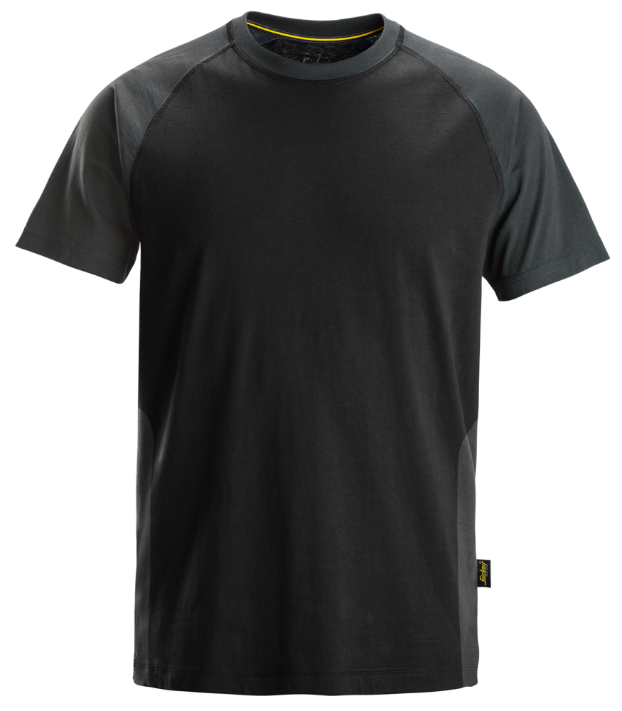 T-SHIRT TVÅFÄRGAD SVART/STÅLGRÅ STL 5XL