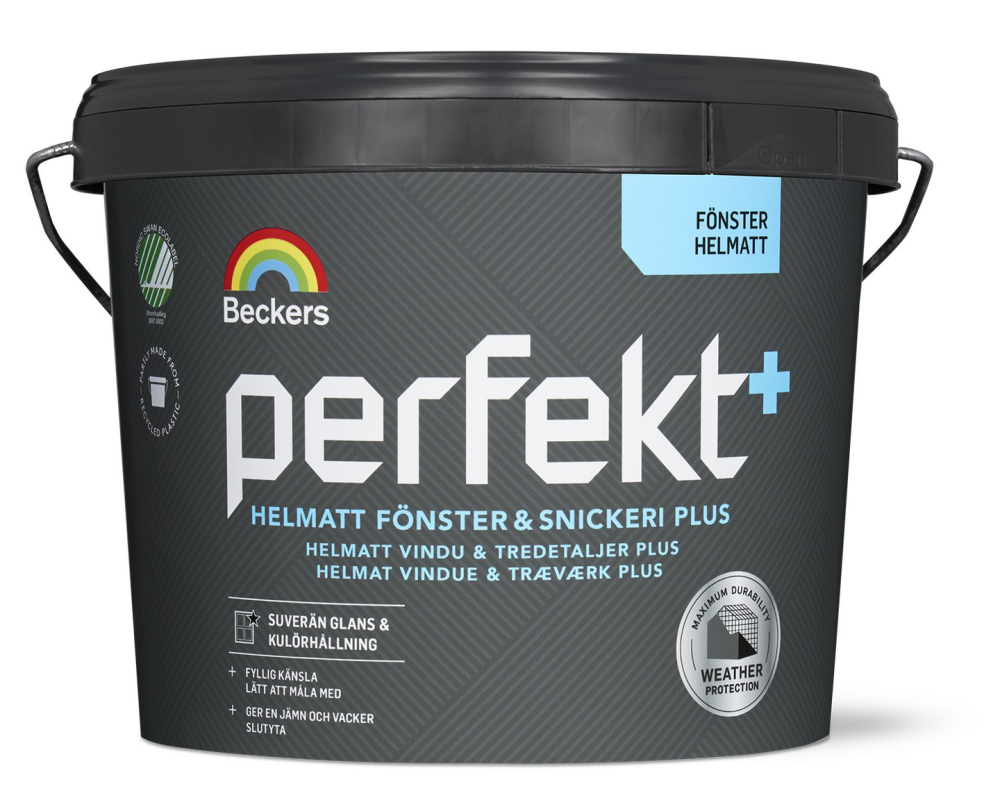 FÖNSTER&SNICKERI+ BECKERS MATT V 2,7L, VIT HELMATT PERFEK FÖNSTERFÄRG